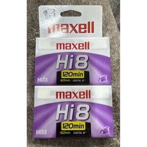 NEW Pack of Two Maxwell Hi8 120 Minuet 8mm Camcorder Video Tapes
